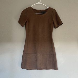 Mauve Faux Suede Mini Dress